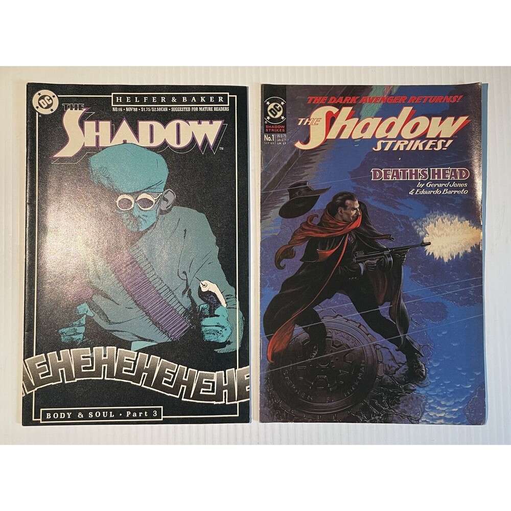 The Shadow No.16 & The Shadow Strikes! No.1 (1988-89) DC Comics • Helfer, Jones